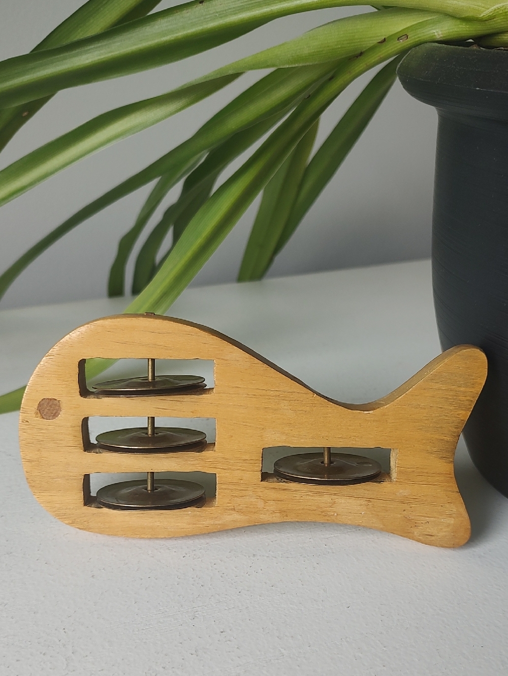 Wooden Fish Shaped Tambourine